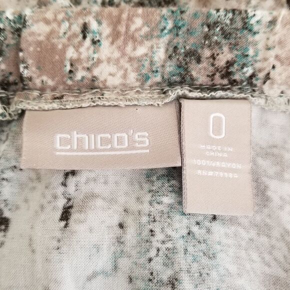 Chico's Midi Camo Calf‎ Boho Tiered Ruffle Skirt - Picture 6 of 13